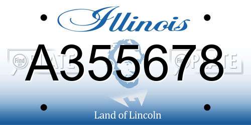 A355678 Illinois License Plate
