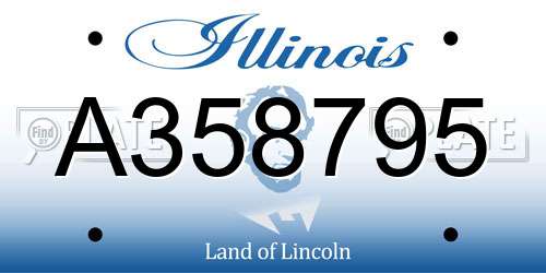 A358795 Illinois License Plate