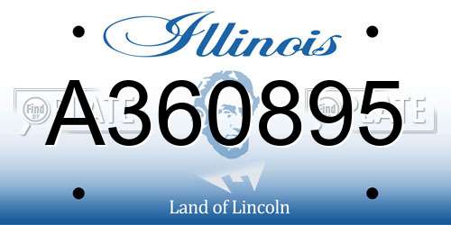 A360895 Illinois License Plate