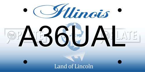 A36UAL Illinois License Plate
