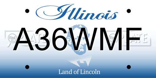 A36WMF Illinois License Plate