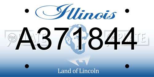 A371844 Illinois License Plate