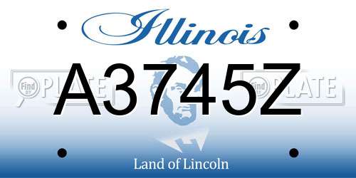 A3745Z Illinois License Plate