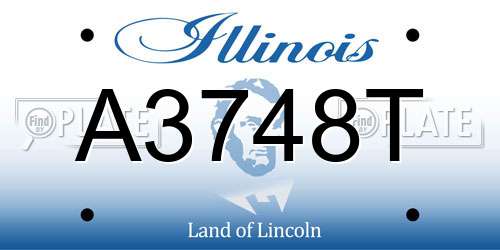 A3748T Illinois License Plate