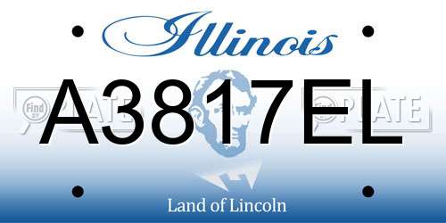 A3817EL Illinois License Plate