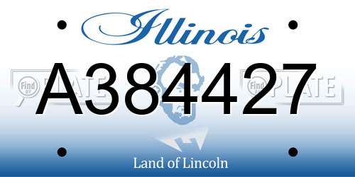 A384427 Illinois License Plate