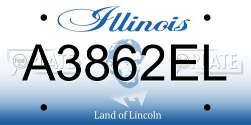 A3862EL Illinois License Plate