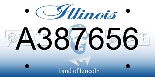 A387656 Illinois License Plate