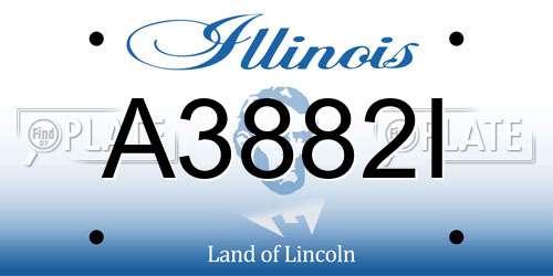 A3882I Illinois License Plate
