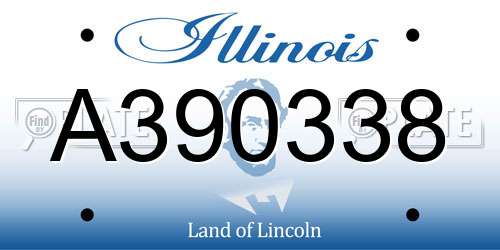 A390338 Illinois License Plate