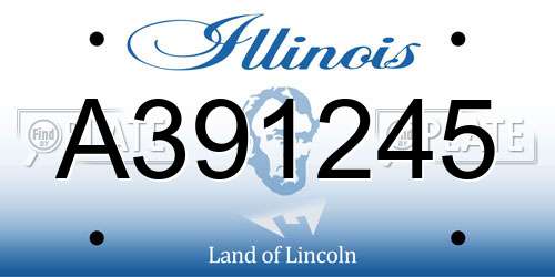 A391245 Illinois License Plate