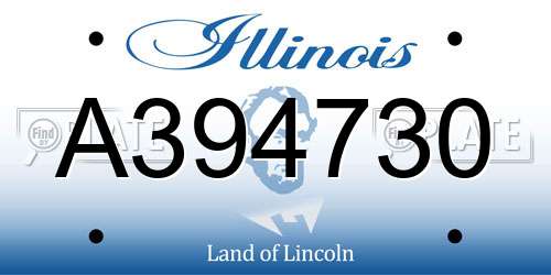 A394730 Illinois License Plate