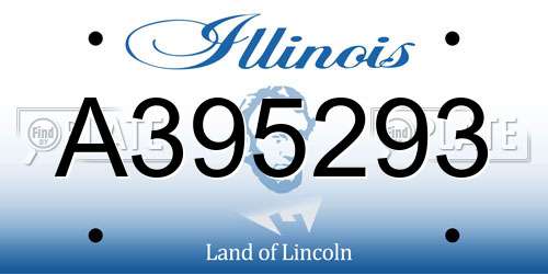 A395293 Illinois License Plate