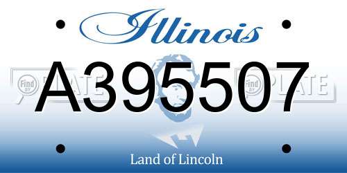 A395507 Illinois License Plate