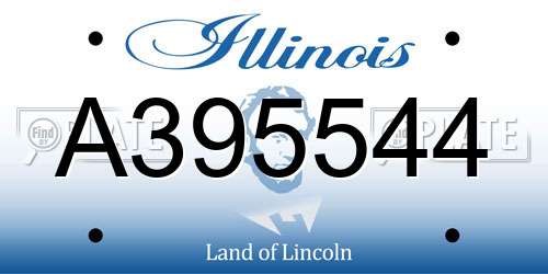 A395544 Illinois License Plate