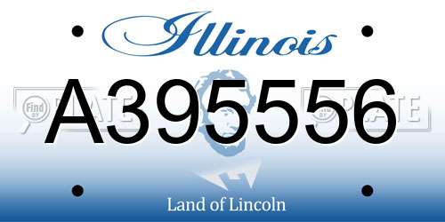 A395556 Illinois License Plate