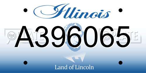 A396065 Illinois License Plate