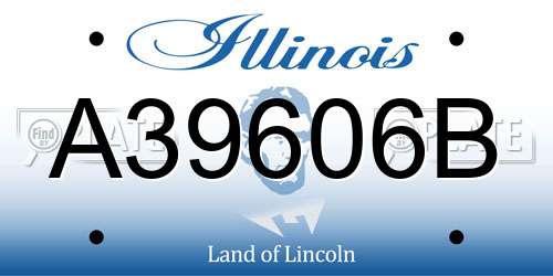 A39606B Illinois License Plate