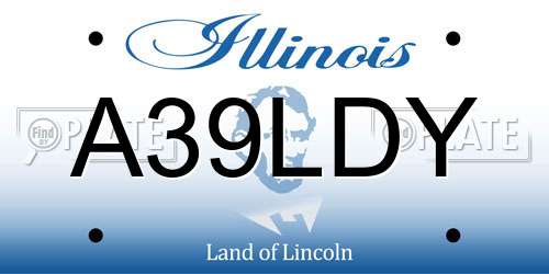 A39LDY Illinois License Plate