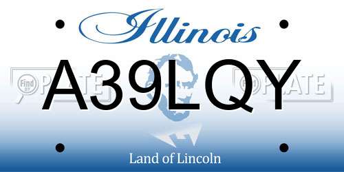 A39LQY Illinois License Plate