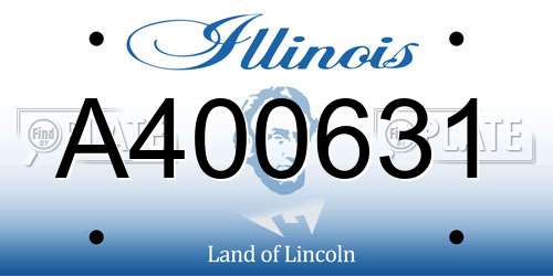 A400631 Illinois License Plate