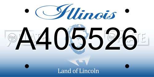 A405526 Illinois License Plate