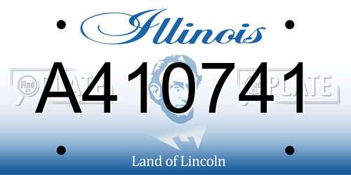 A410741 Illinois License Plate