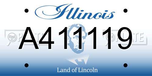 A411119 Illinois License Plate