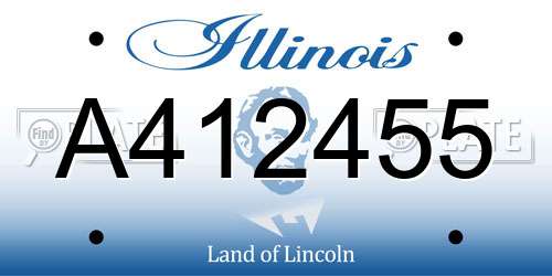 A412455 Illinois License Plate