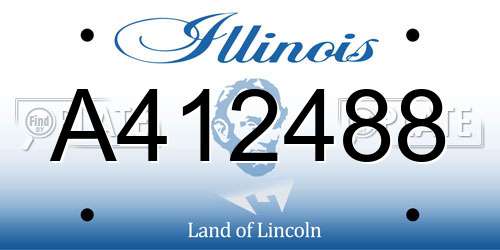 A412488 Illinois License Plate