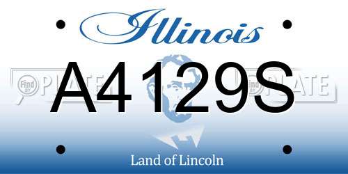 A4129S Illinois License Plate