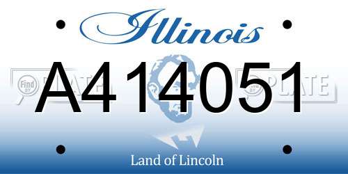 A414051 Illinois License Plate