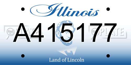 A415177 Illinois License Plate