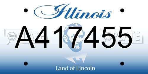 A417455 Illinois License Plate