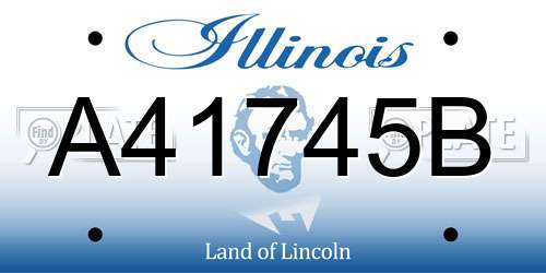 A41745B Illinois License Plate