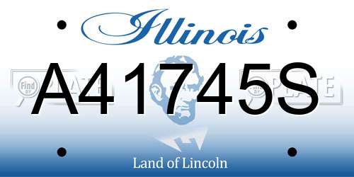 A41745S Illinois License Plate