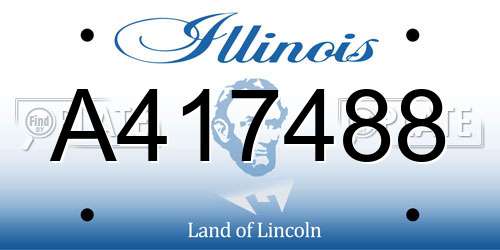 A417488 Illinois License Plate