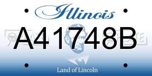 A41748B Illinois License Plate