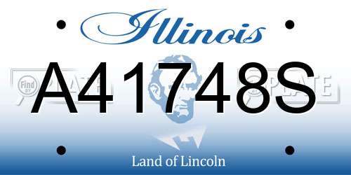 A41748S Illinois License Plate
