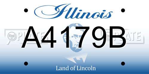 A4179B Illinois License Plate