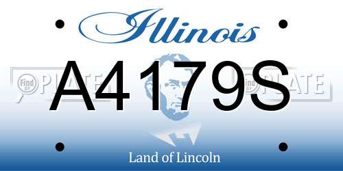 A4179S Illinois License Plate