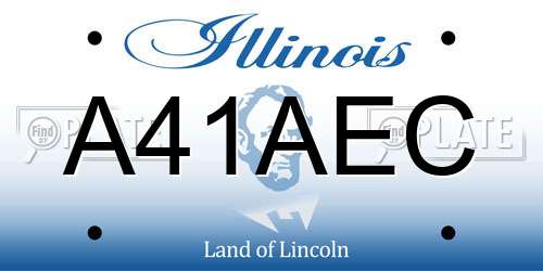 A41AEC Illinois License Plate
