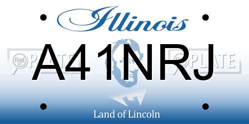 A41NRJ Illinois License Plate