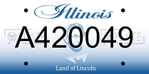A420049 Illinois License Plate