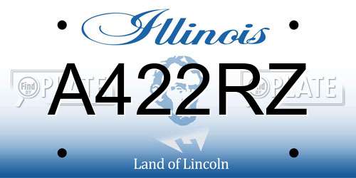 A422RZ Illinois License Plate