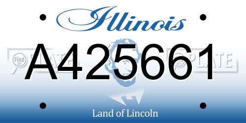 A425661 Illinois License Plate