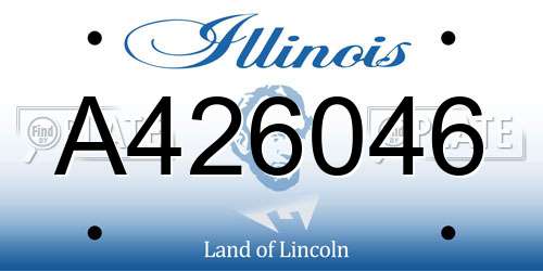 A426046 Illinois License Plate