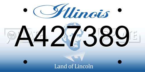 A427389 Illinois License Plate