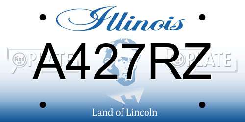 A427RZ Illinois License Plate