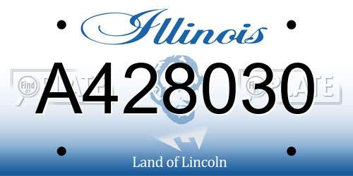 A428030 Illinois License Plate